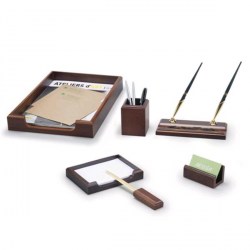 Набор настольный 6159ХDХ Poseidon, 6 предм, лоток, орех (Bestar) 236361