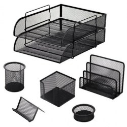 Набор настольный Brauberg 231962 "Germanium" 7 предметов, черный