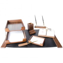 Набор настольный  Delucci MBn_08209 8предм, орех дерево 214039