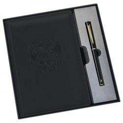 Набор подарочный БиДжи DuA5_67144 "Орел" черный, кожзам (ежедневник А5+ручка) 385002