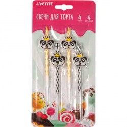 Набор свечей для торта deVENTE 9060102 "Панда" 4шт, фигурные