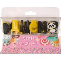 Набор свечей для торта deVENTE 9060106 "С днем рождения. Панда" фигурные