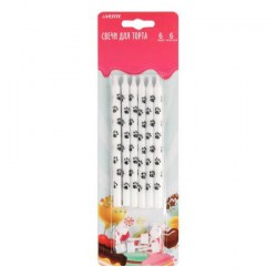 Набор свечей для торта deVENTE 9060109 "Панда" 6шт, с принтом