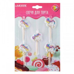 Набор свечей для торта deVENTE 9060916 "Единорог" 5шт, фигурные
