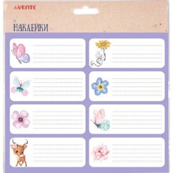 Наклейки школьные д/тетрадей deVENTE 8004300 "Funny Tales" 40х96мм /8шт/