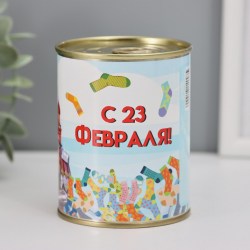 Носки в банке 10714997 "С 23 февраля" (носки цв черный) 