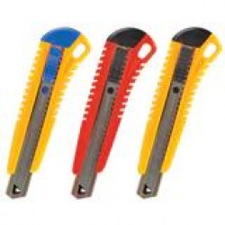 Нож канц. 18мм Brauberg 230918 "Standart", ассорти, 2 запасных лезвия