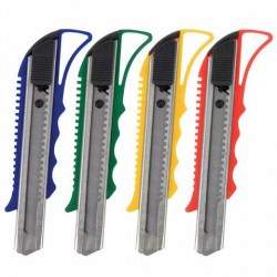 Нож канц. 18мм Staff 237083 "Profit" усиленный, с фиксатором, ассорти