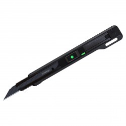 Нож канц.  9мм Berlingo BM4142 "Razzor 400" auto-lock, черный 368268