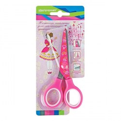 Ножницы 13,0см Schoolformat НШ-ПР школьные "Принцесса" с принтом 103604
