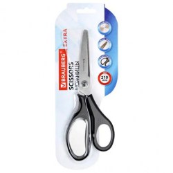 Ножницы 21,0см Brauberg 237296 "Extra" эргономичные ручки