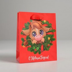 Пакет подарочный 4843248 "Тепла и уюта" S 5,5*12*15 вертик ламинир