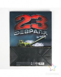 Пакет подарочный 6631914 "С Днем Защитника" MS 18*23*8см вертик