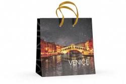 Пакет подарочный Альт 2-136/05 "Венеция" 16,5*16,5*9,2см квадратный