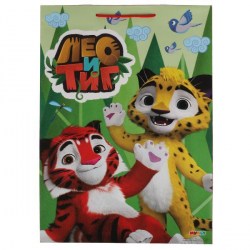 Пакет подарочный Играем вместе PBL65LG "Лео и Тигр" 33*46*20см 312855