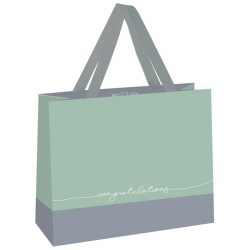 Пакет подарочный MESHU MS_45810 "Duotone. Gray-mint" 23*18*10см горизонтальный 339817