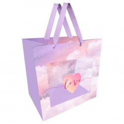 Пакет подарочный MESHU MS_51919 "Love" с окошком 20*20*10см 354636
