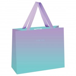 Пакет подарочный MESHU MS_51945 "Duotone. Turquoise-Lilac gradient" 23*18*10см 354649