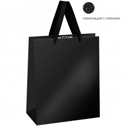 Пакет подарочный MESHU MS_61672 "Black" 18*23*10см 371111
