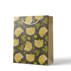 Пакет подарочный Русский Дизайн 39186  "Крафт" фольга М 180*227