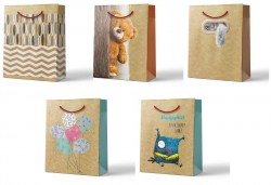 Пакет подарочный Русский Дизайн 43238/43239/43241/43240 "Крафт" МL МИКС 220*310