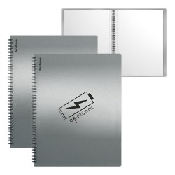 Папка  30 вкладышей ErichKrause 59790 Ice Metallic Ideas серый, на спирали