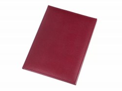 Папка адресная БОРДО без тиснения, прошита, внутри бархат кож/зам 