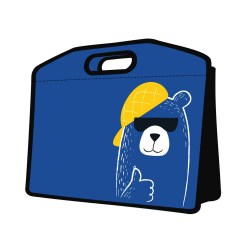 Папка д/тетрадей А4 Феникс 56581 "Мишка" 1 отделение, на молнии, вырубленая ручка 