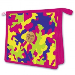 Папка д/тетрадей А5 Феникс 46690 "Цветной камуфляж" (23,3*20*5) 1отд, пластик, молния 