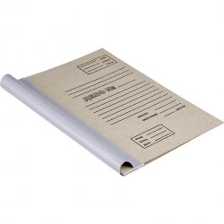 Папка для переплета А4, из картона/бумвинила бурая 100мм (складная до 1000л) 268810