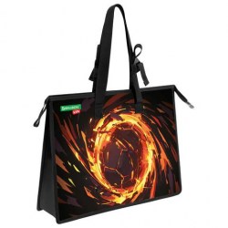 Папка для рисунков и чертежей А3 Вrauberg 273416 "Fire split" 1 отд, пластик, на молнии, с ручками