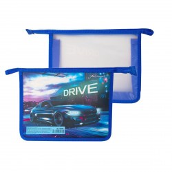 Папка д/тетрадей А5 Alingar AL9496 13см DRIVE 240х219х50мм пластик молния 