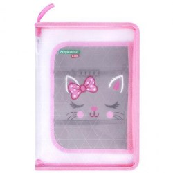 Папка д/труда А4 Brauberg Kids 273397 "Tiny cutie" 1 отделение, с откидной планкой, на молнии
