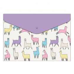 Папка на кнопке А5 Феникс 53190 "Альпаки" 180мкм