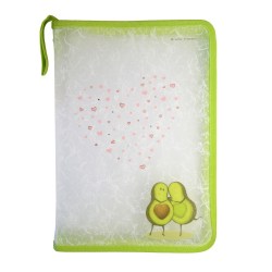 Папка на молнии А5 BrunoVisconti 14-031/07 "Авокадо" с окантовкой, 2 вида