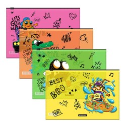 Папка на молнии В5 ErichKrause 54920 Funny Monsters, ассорти