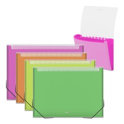 Папка на резинках A4 ErichKrause 61216 Matt Neon, 13 отделений, ассорти