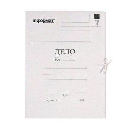 Папка на завязках ДЕЛО 400г/м2 inФормат RP9140W картон белый немелов 053738