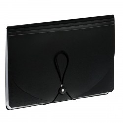 Папка-органайзер для хранения документов А4 СТАММ ММ-322741 черная, 13 отделений 381166