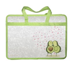 Папка-сумка А4 Альт 14-034/07 "Авокадо.Любовь" с ручками на молнии