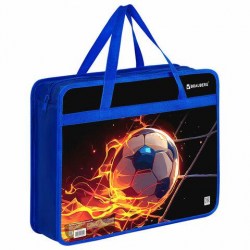 Папка-сумка А4 Brauberg 273373 "Burning ball" 80мм, на молнии с ручками 
