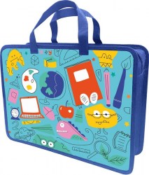 Папка-сумка А4 Lamark DC0035-32 "Фантазеры" 1 отд. 70мм, на молнии с ручками 