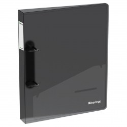 Папка зажим 2 кольца 40мм А4 Berlingo RB4_24993 No Secret, внутрен. карман, полупрозр/черная 362728 