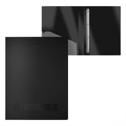 Папка зажим 4 кольца 24мм А4 ErichKrause 49982/50516 MEGAPOLIS внутренний карман, ассорти