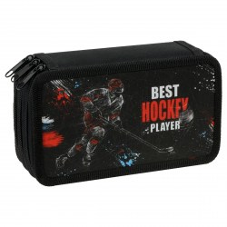 Пенал ArtSpace ПТ3_60013 "Hockey" 3 отделения 190*110мм 368179
