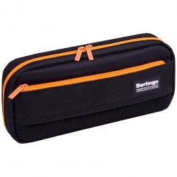Пенал Berlingo PM09122 "Black and orange" 1 отделение, 1 карман, 210*90*40мм 336850