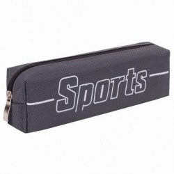 Пенал Brauberg 270268 "Sport" 1 отделение, серый 19*4*6см 
