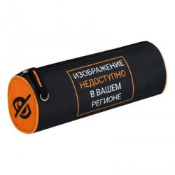 Пенал Феникс 72024 "Фразы с характером" 21*7*7см черный тубус, на молнии