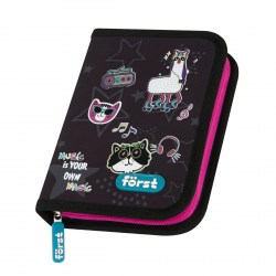 Пенал Forst FT-PK-112509 "Disco Lama" 1 отделение, 200*140*40мм, откидная планка 379577