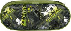 Пенал Lamark PB0050-16 "Football time", 1 отделение на молнии, овальный 210*90*55мм